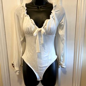 Lulus Brand White Body Suit Size M